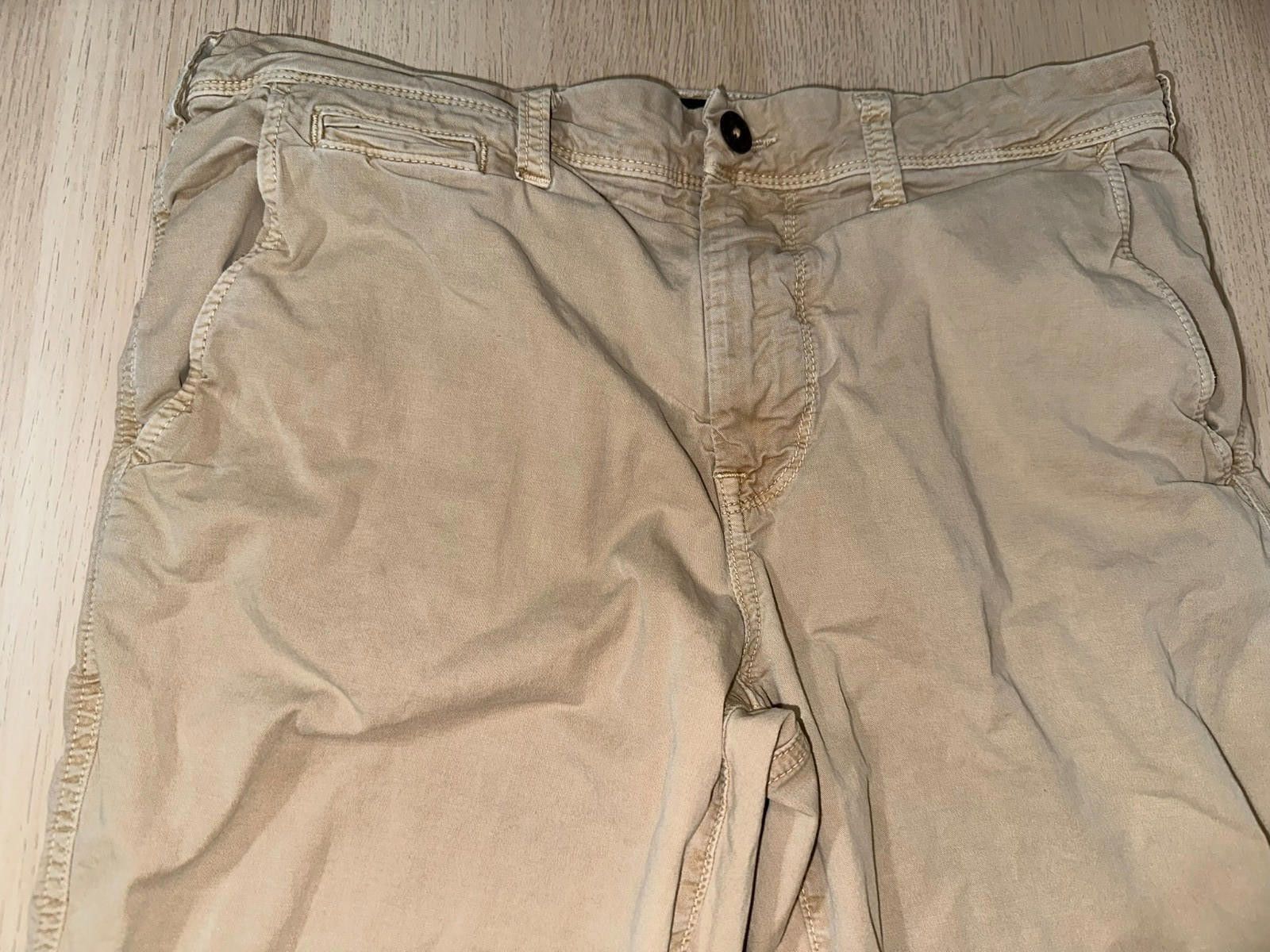 American Eagle Outfitters American Eagle 32x32 Khaki Stretch Pants Cotton Blend Size US M / EU 48-50 / 2 - 2 Thumbnail