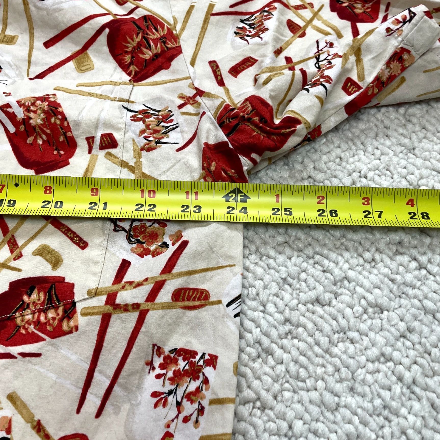 Vintage Full Moon Hawaii Shirt Mens L Beige Short Sleeve Hawaiian Japan Chopsticks Casual Size US L / EU 52-54 / 3 - 5 Thumbnail