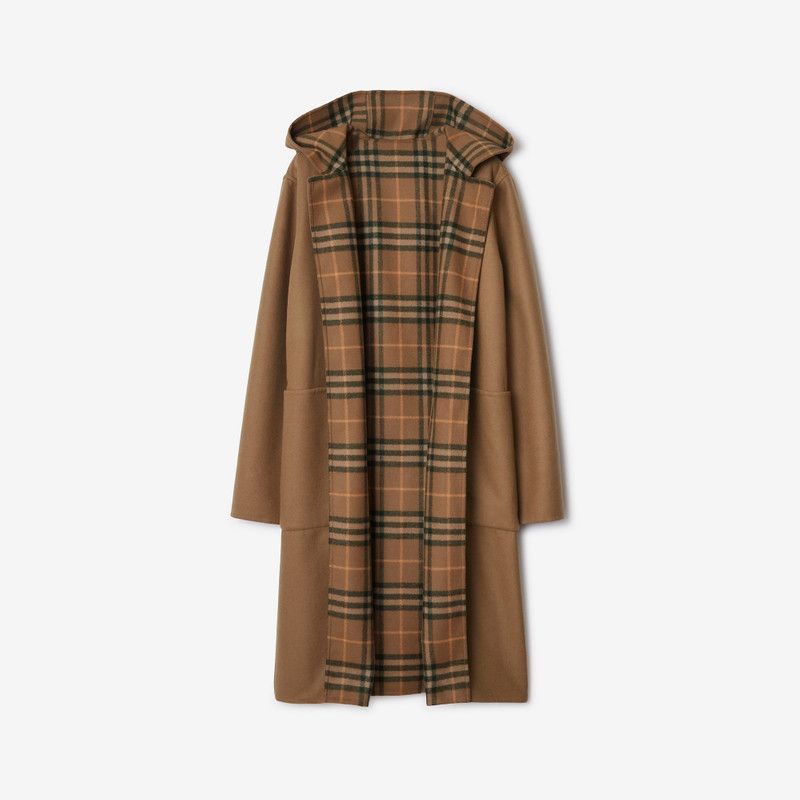 Burberry o1w1db10426 Reversible Check Wool Wrap Coat in Brown Size M / US 6-8 / IT 42-44 - 6 Thumbnail