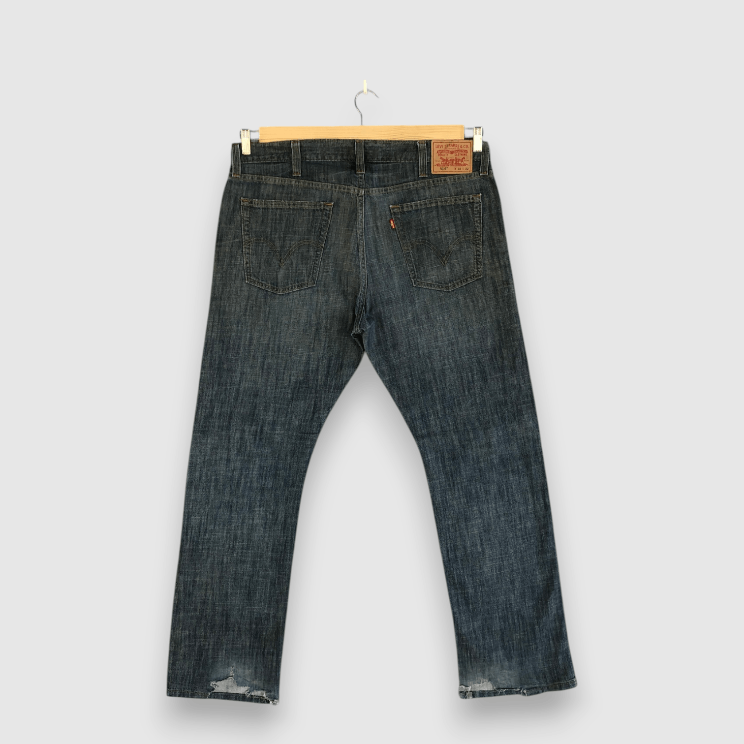 Levi's Vintage Y2K Levis 514 Dark Blue Jeans Levi's Tapered Denim Size US 40 / EU 56 - 2 Thumbnail