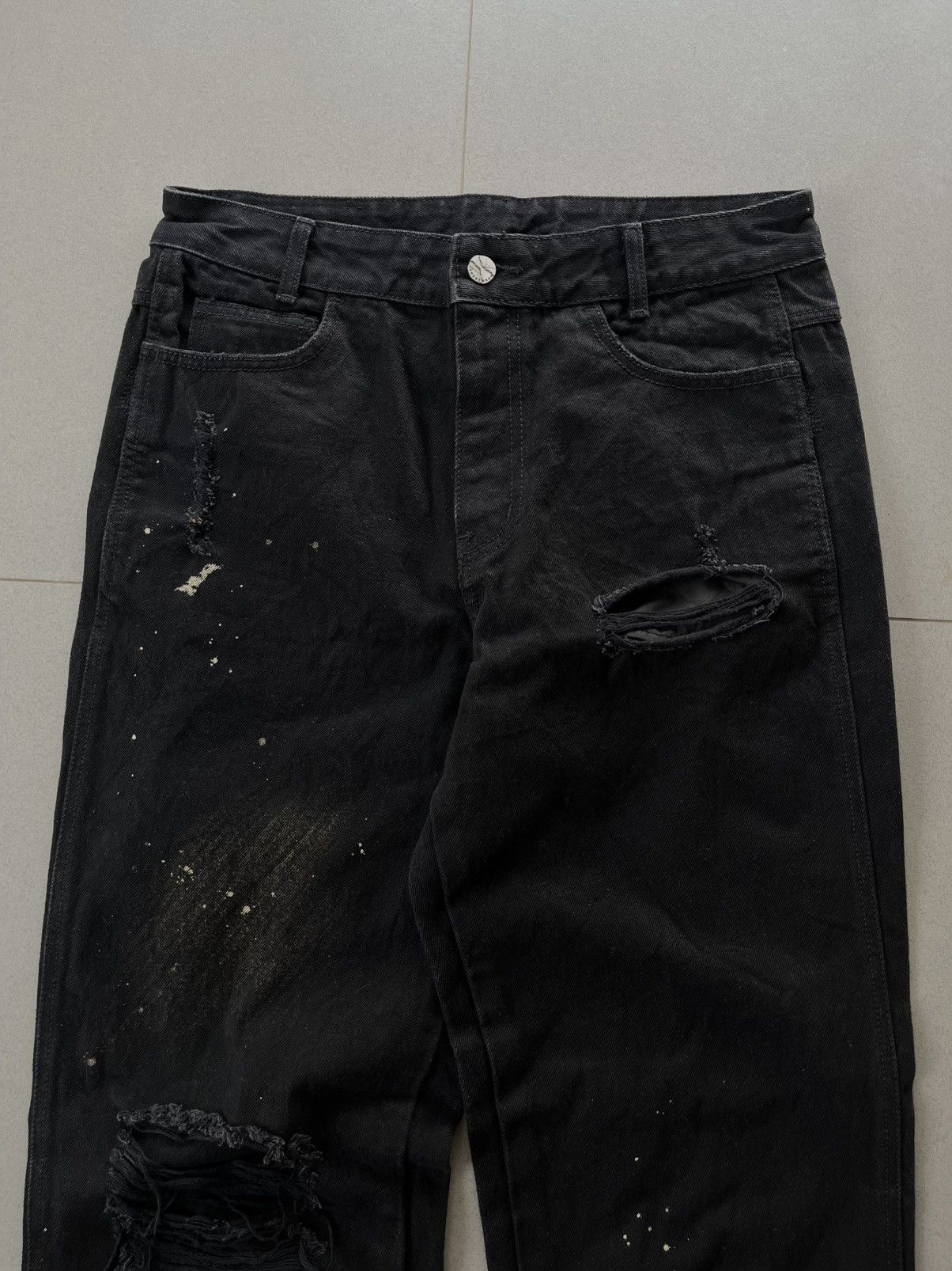 Ader Error SS2022 Ader Error Distressed Faded Paint Spots Denim Pants Size US 32 / EU 48 - 3 Thumbnail