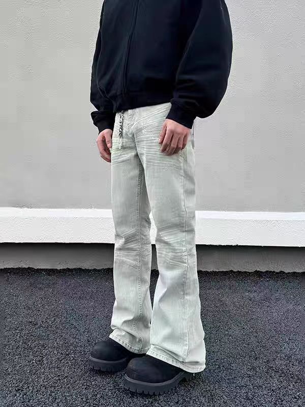 Japanese Brand × Vintage Vintage Washed and Aged White Flared Jeans Size US 32 / EU 48 - 2 Thumbnail