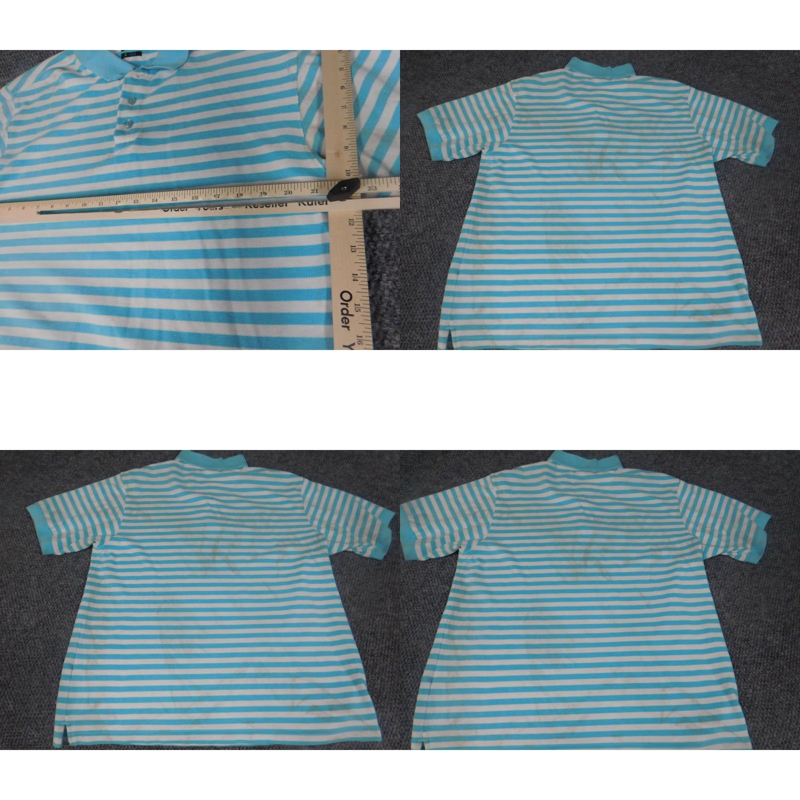 Izod IZOD Polo Shirt XL Blue Striped Logo Mens Short Sleeve Collared Classic Golf Shirt Size US XL / EU 56 / 4 - 8 Thumbnail