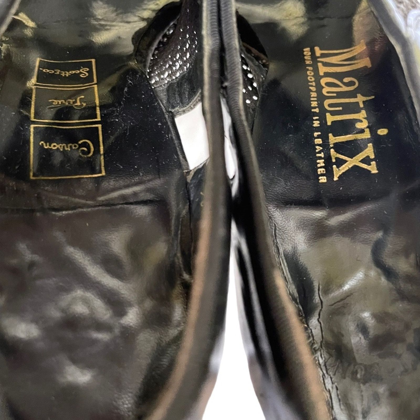 Vintage 1940s Matrix x Carson Pirie Scott Black Mesh Leather Oxfords Size US 6.5 / IT 36.5 - 4 Thumbnail