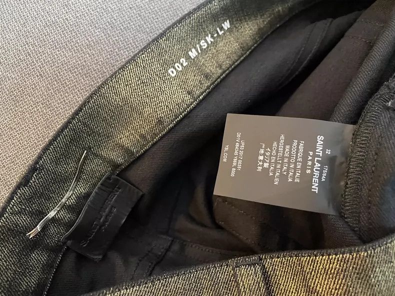 Yves Saint Laurent Saint laurent D02 Gold Coated Ripped Jeans 2501-Nextarrow Size US 32 / EU 48 - 3 Thumbnail