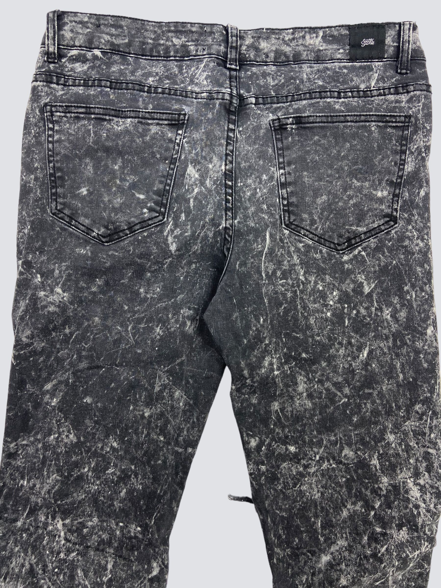 Japanese Brand STONE WASHED DISTRESSED FADED DENIM REPPAIRED PANTS - № 3009 Size US 32 / EU 48 - 5 Thumbnail