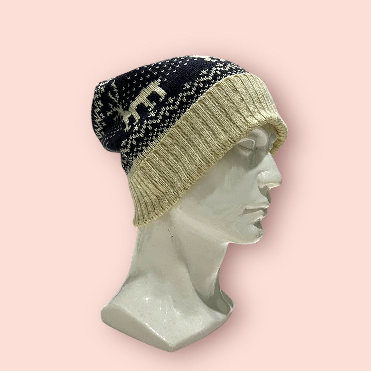 Japanese Brand × Jun Takahashi × Uniqlo VINTAGE UNIQLO DEERS KNITTED CUFFS BEANIE Size ONE SIZE - 13 Thumbnail