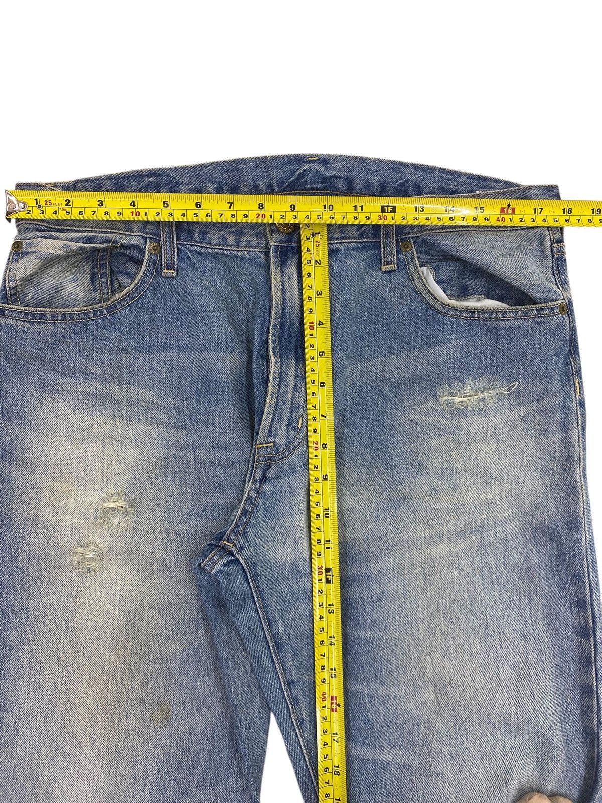 GU GU Faded Blue Wash Ripped Style Skinny Jeans Size US 36 / EU 52 - 6 Thumbnail