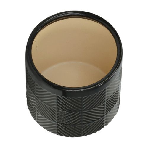 Designer × Homemade S/2 6/8" TEXTURED PLANTERS, SHINY BLACK Size US L / EU 52-54 / 3 - 5 Thumbnail