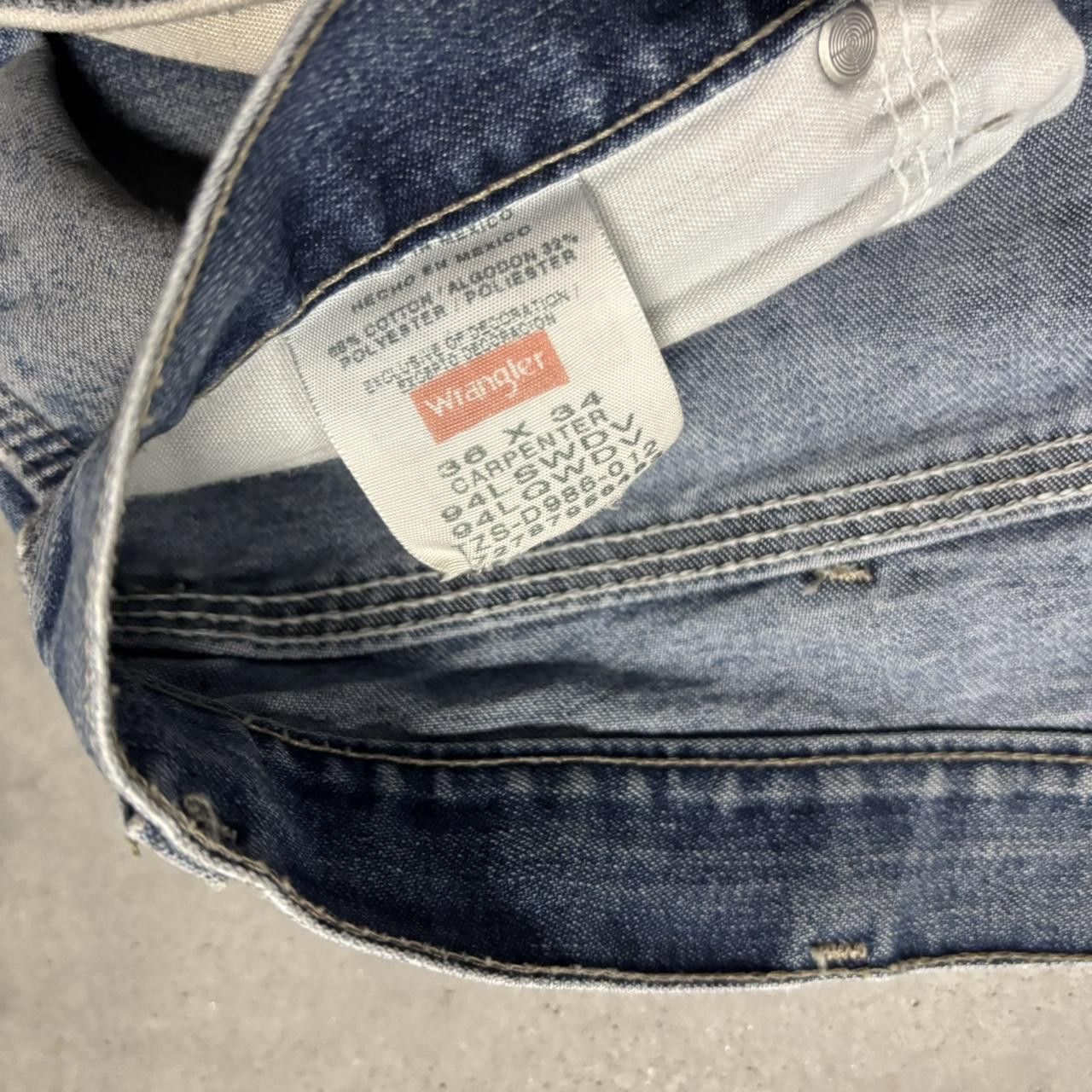 Japanese Brand × Vintage Crazy Vintage Y2K/2000s Baggy Light Wash Skater Style Carpenter Denim Jeans! Size US 36 / EU 52 - 8 Thumbnail