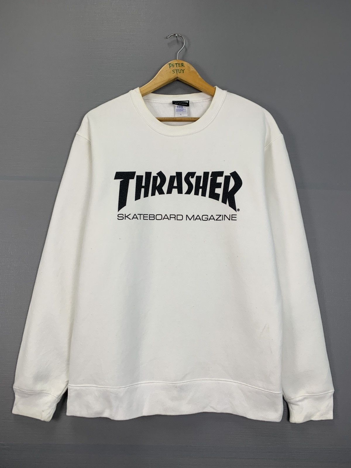 Thrasher Vintage 90s Thrasher Skateboad Megazine Sweatshirt Size US L / EU 52-54 / 3 - 1 Thumbnail