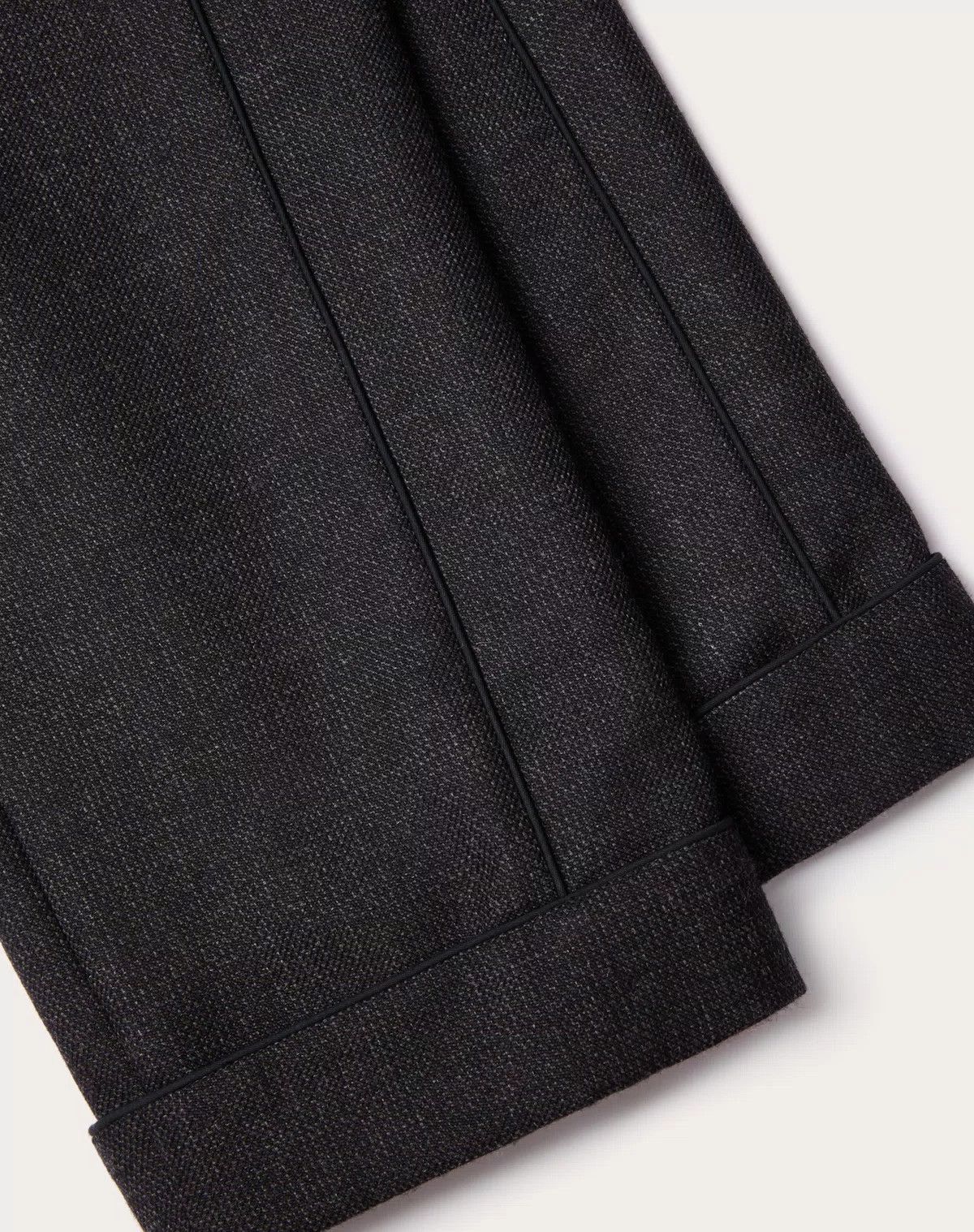 Valentino oc11z0725 Wool Tweed Pyjama Trousers in Black Size US 30 / EU 46 - 5 Thumbnail