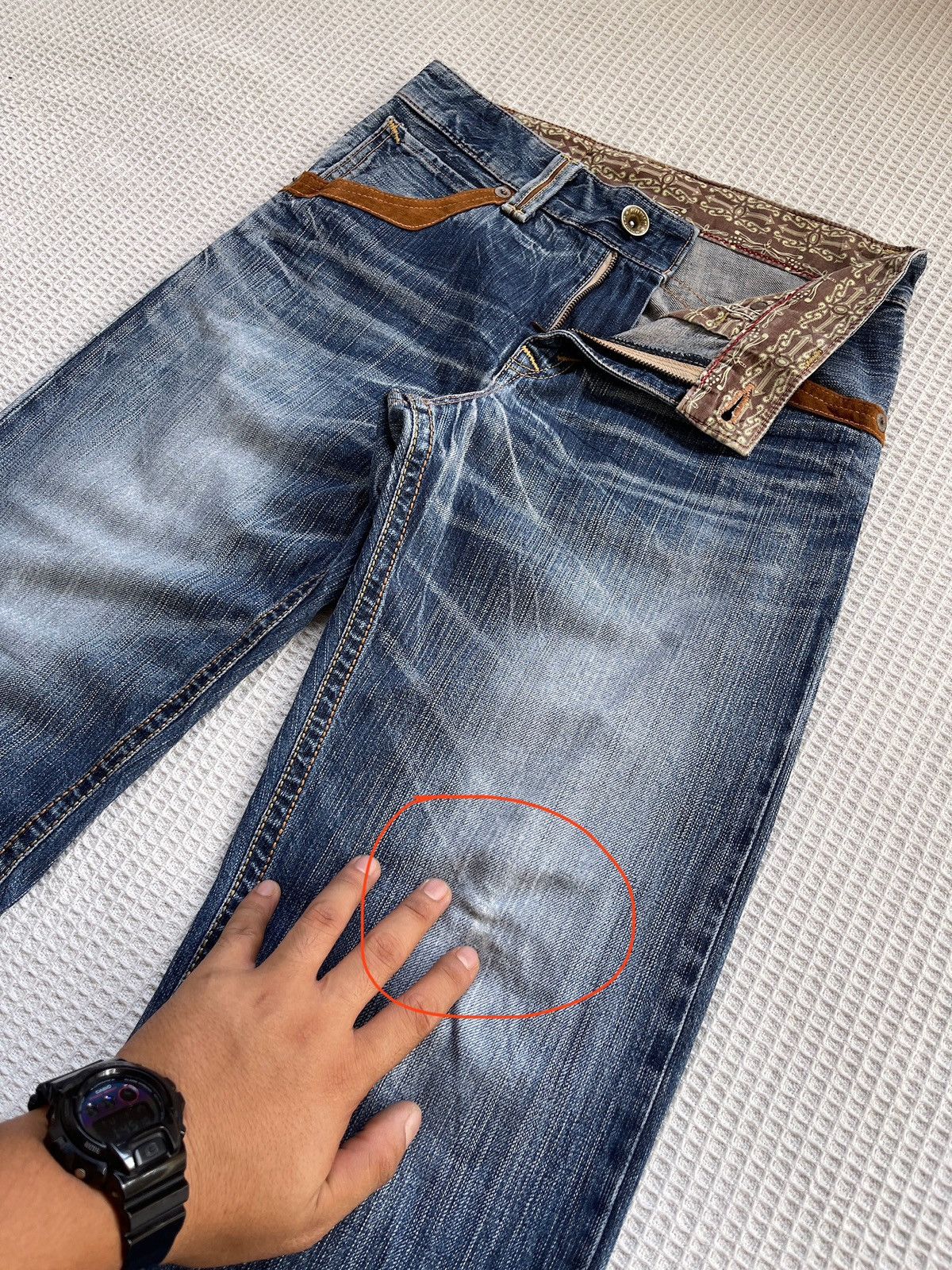 Edwin Last Drop🔥Rare🔥EDWIN Exclusive Vintage Wide Leg Jeans Size US 30 / EU 46 - 5 Thumbnail