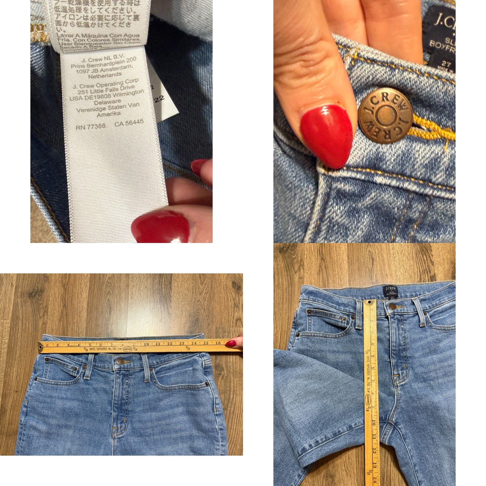 J.Crew J.CREW Jeans Women’s 27 Blue Denim High Rise Slim Boyfriend Jeans Regular 5-Pocket Design Vintage No (Note: If any issue, adjust as needed) Size 27" / US 4 / IT 40 - 8 Thumbnail