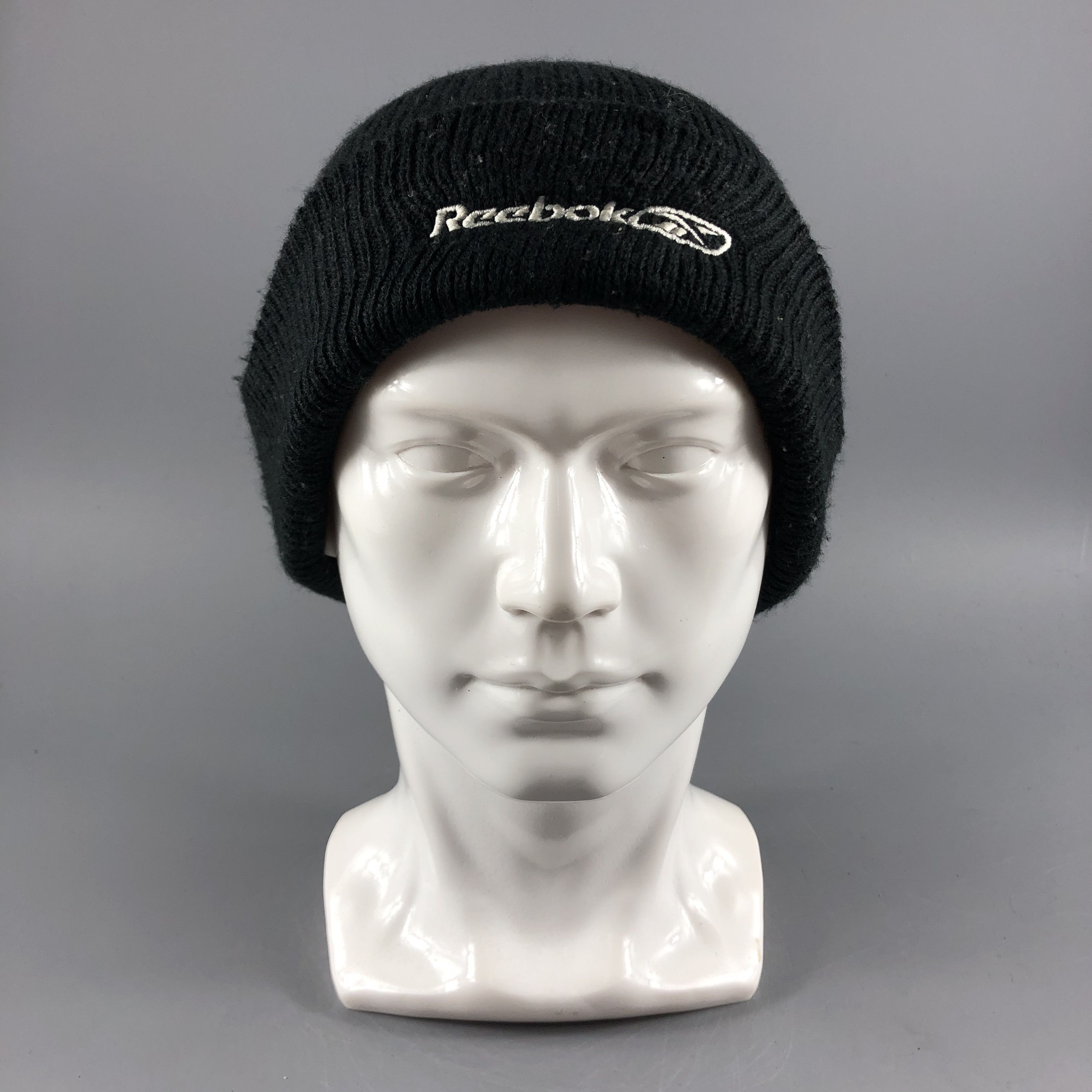 image of Reebok Hats Embroidered Logo Beanie Snow Hat Snow Cap B319, Men's