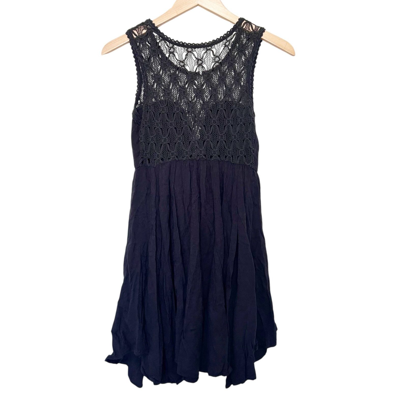Free People Free People Black Fiesta Mini Dress Sz XS Size XS / US 0-2 / IT 36-38 - 4 Thumbnail