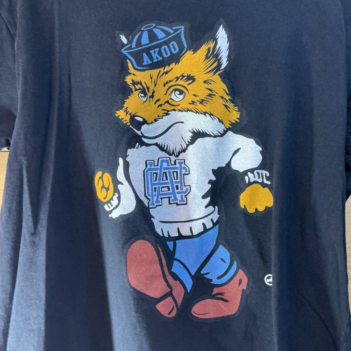 AKOO AKOO Graphic T Shirt Fox Logo Streetwear Men’s XL Black Tee Size US XL / EU 56 / 4 - 3 Thumbnail