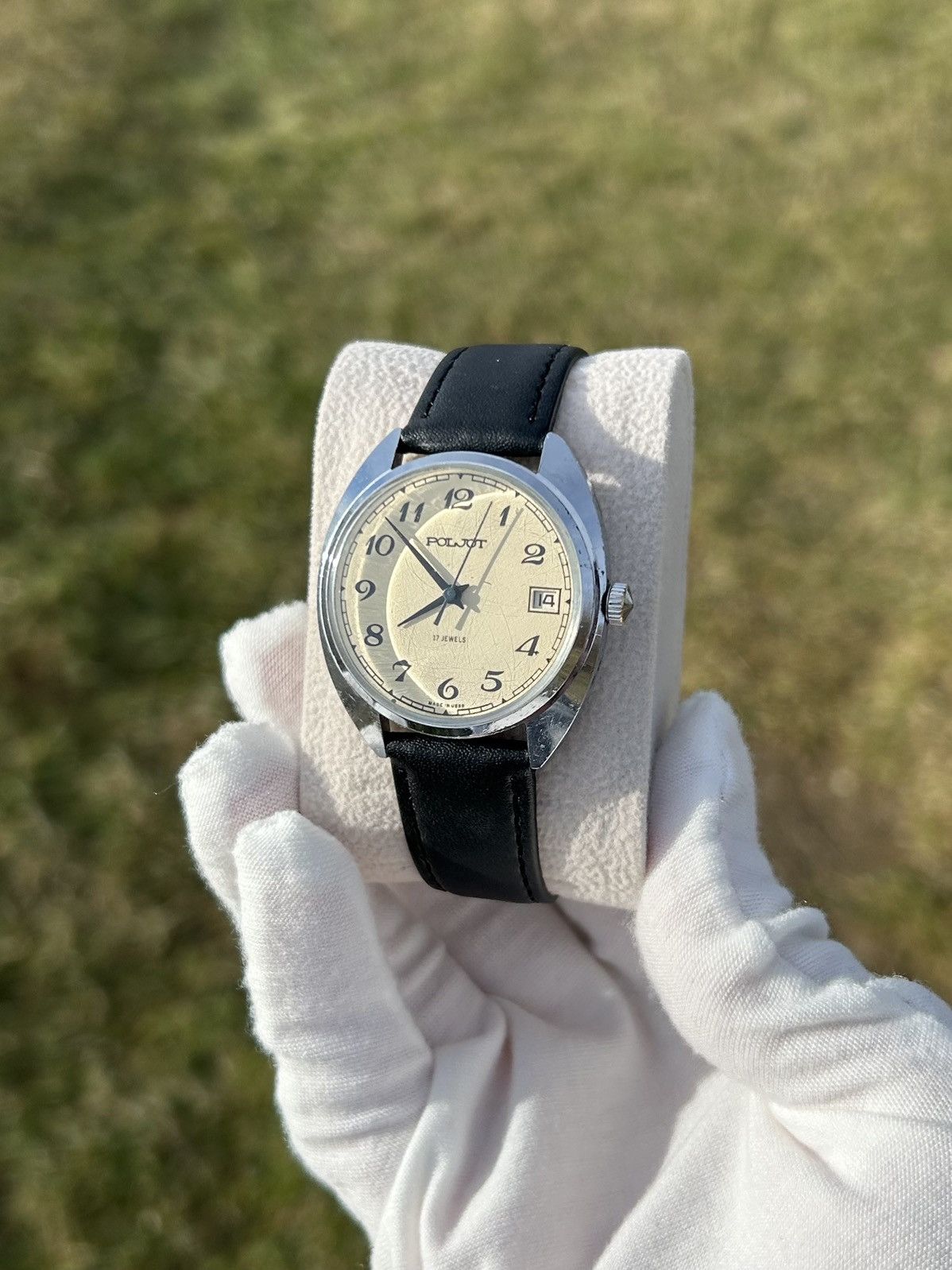 image of Vintage Watch Poljot Mechanical Authentic 1980S in Beige, Men's