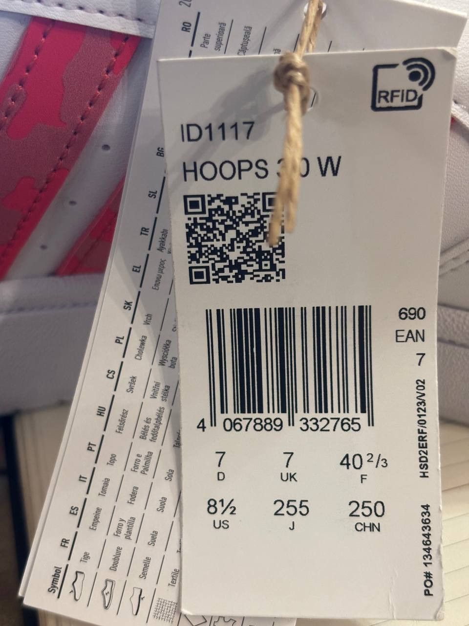 Adidas Adidas Hoops 3.0 White / orange sneakers. Size US-8,5, UK-7 Size US 8.5 / IT 38.5 - 5 Thumbnail
