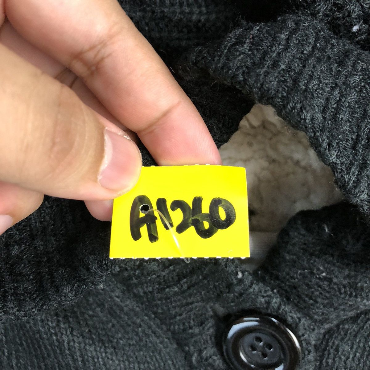 Homespun Knitwear × Japanese Brand Putietal art Black Hoodie Knitwear #A1260 Size US L / EU 52-54 / 3 - 11 Thumbnail