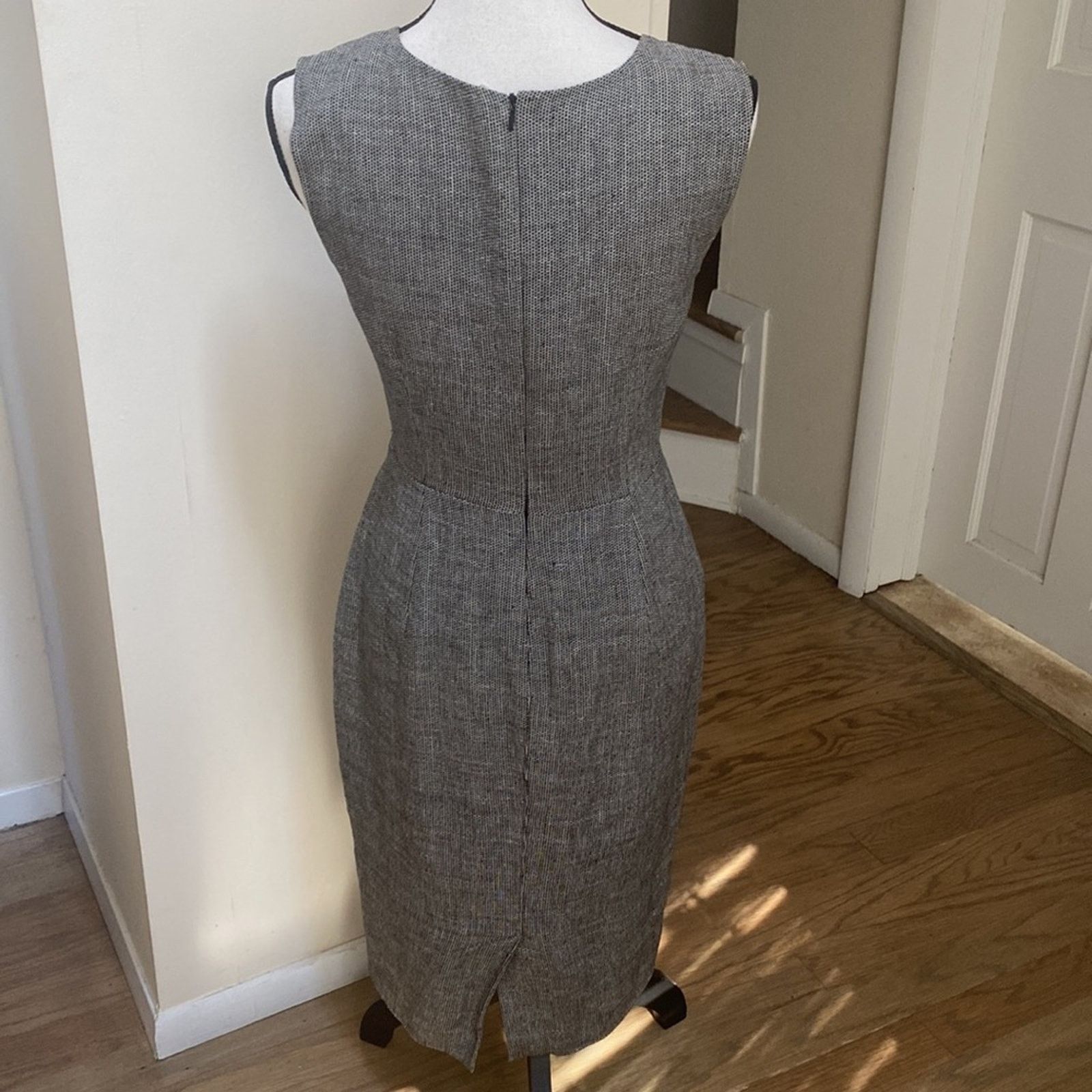 Max Mara Max Mara Cotton Linen Blend Sheath Dress Size S / US 4 / IT 40 - 4 Thumbnail