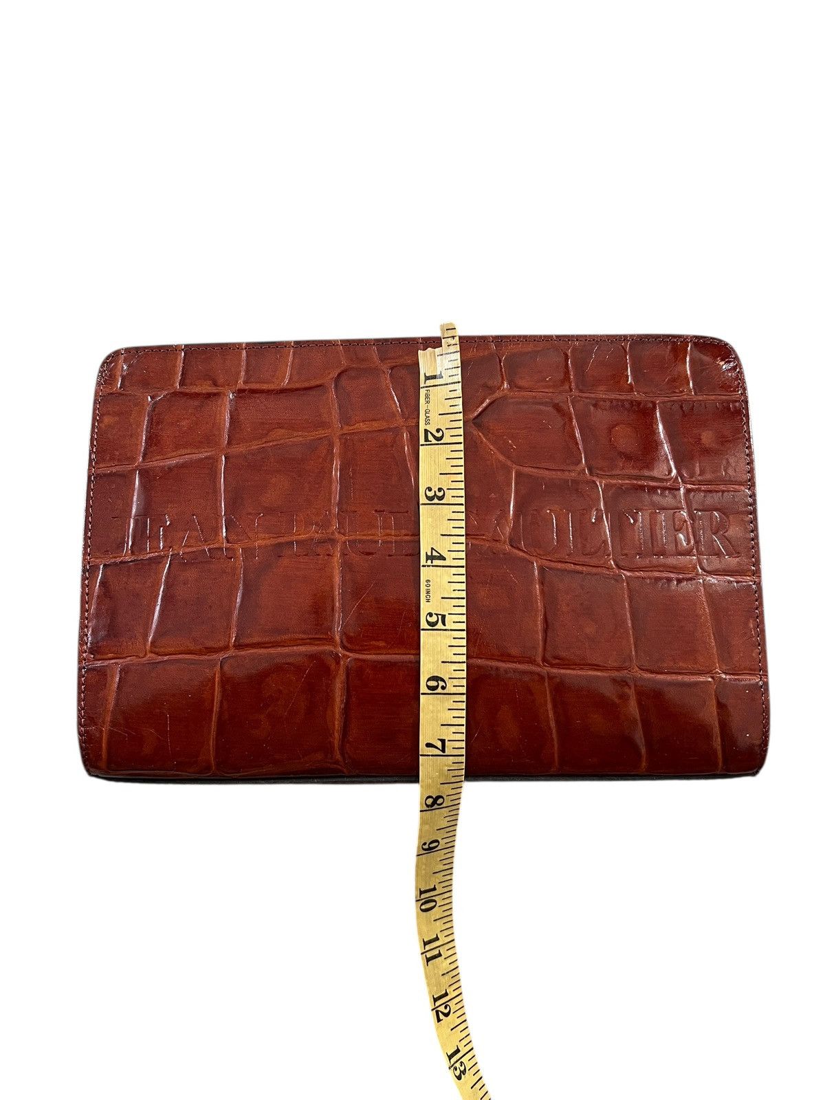 Jean Paul Gaultier 1990s JPG Homme Croc Pattern Leather Clutch Bag Size ONE SIZE - 18 Thumbnail