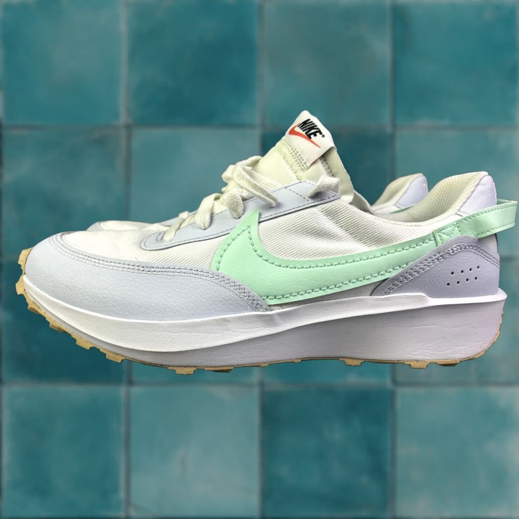 Nike Nike Waffle Debut Shoes Mens 11.5 White Mint Green Low Top Running Sneakers Size US L / EU 52-54 / 3 - 1 Thumbnail