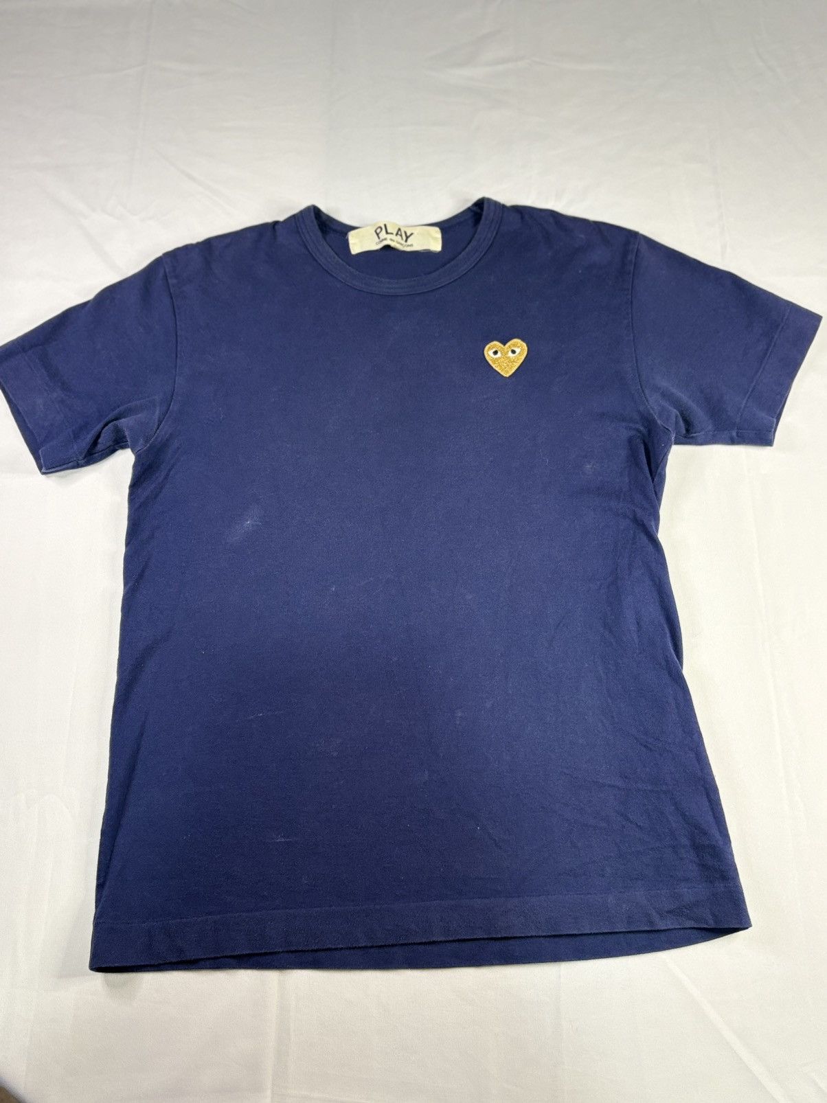 Comme des Garcons Comme de Garçons Gold Heart Navy Tee | $25 Size US L / EU 52-54 / 3 - 1 Thumbnail
