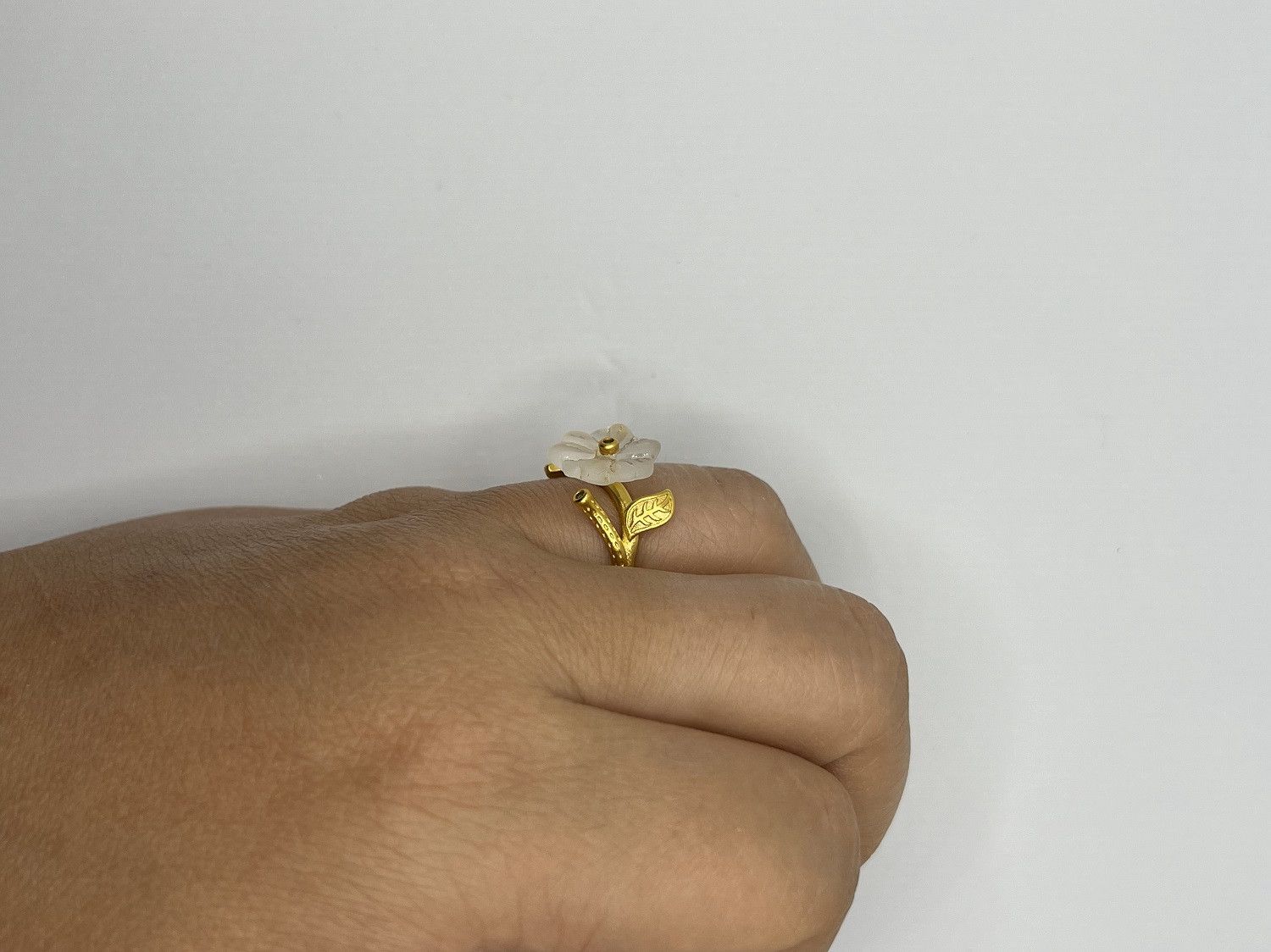 Jewelry Crystal Flower Gold Ring - Size 7 Size ONE SIZE - 6 Thumbnail