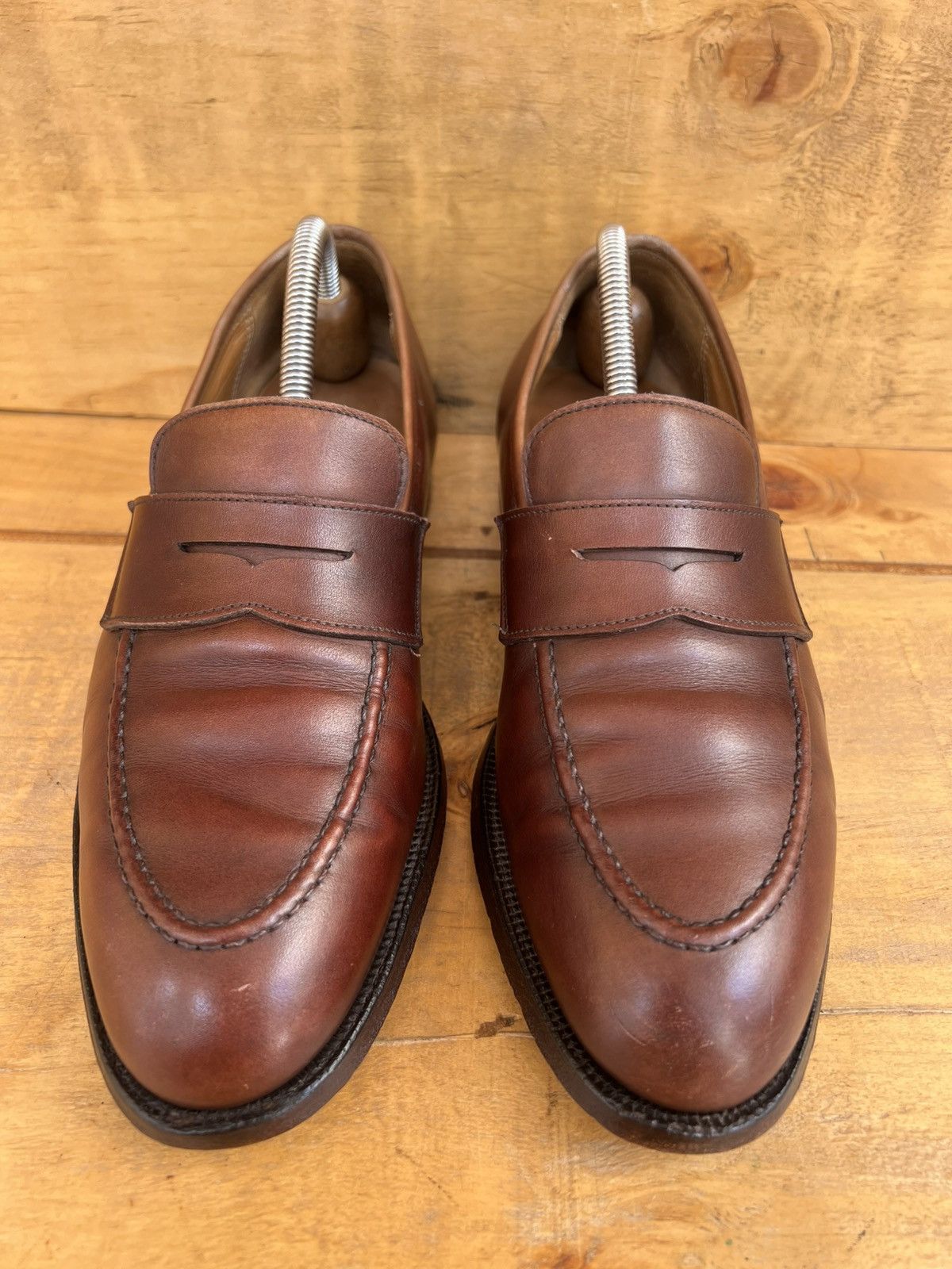 Crockett & Jones Crockett & Jones Eaton' Brown Leather Loafers Size UK 7 E Size US 8 / EU 41 - 2 Thumbnail