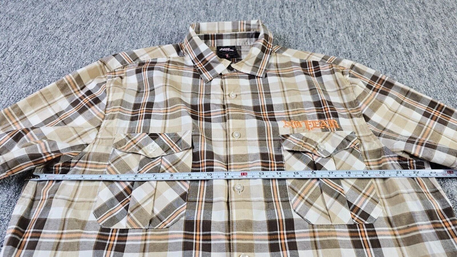 No Fear No Fear Vintage 90s Brown Plaid Flannel Shirt Grunge Men L Size US L / EU 52-54 / 3 - 9 Thumbnail