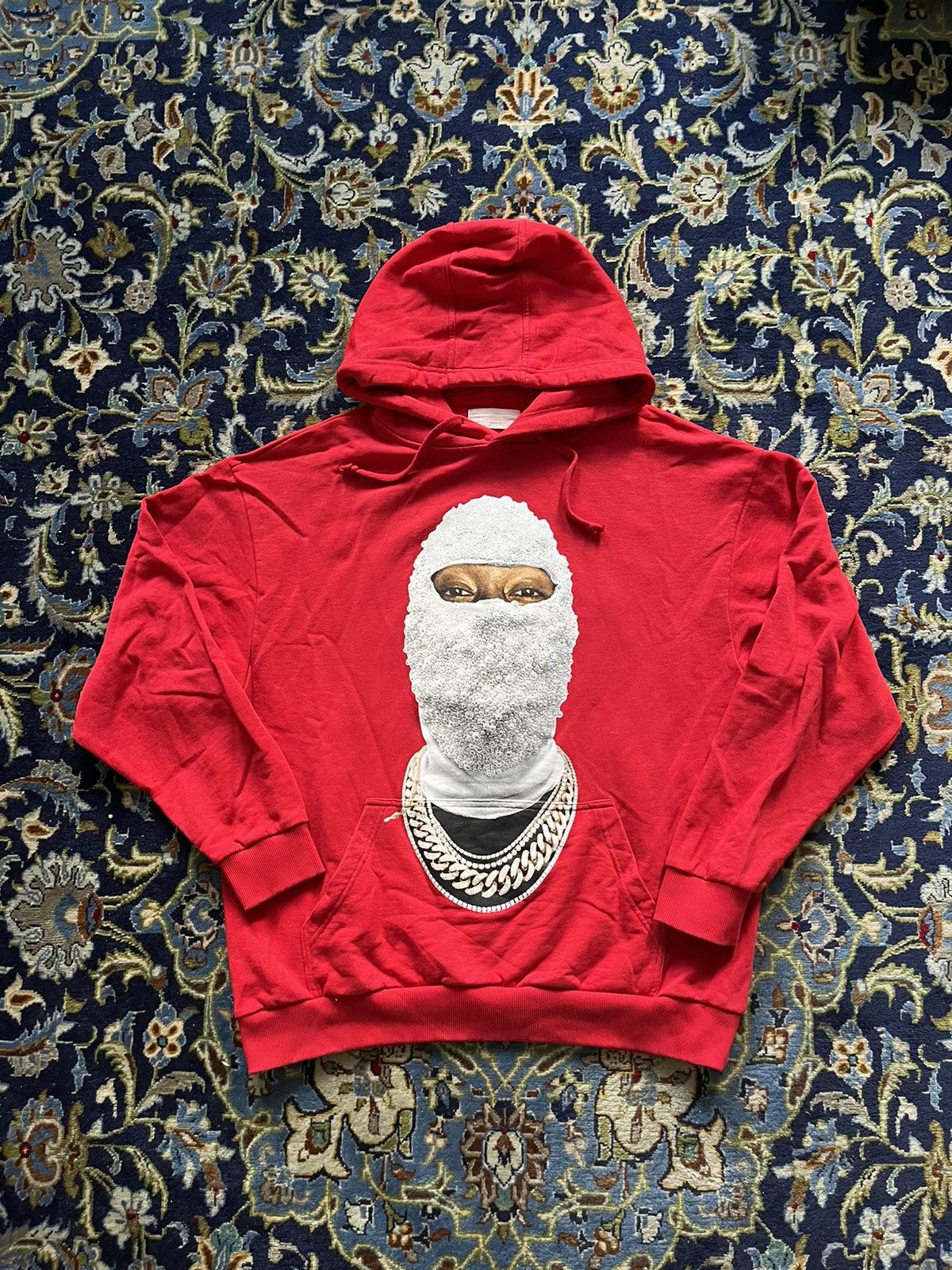 image of Ih Nom Uh Nit Red Future Mask Hoodie, Men's (Size XL)