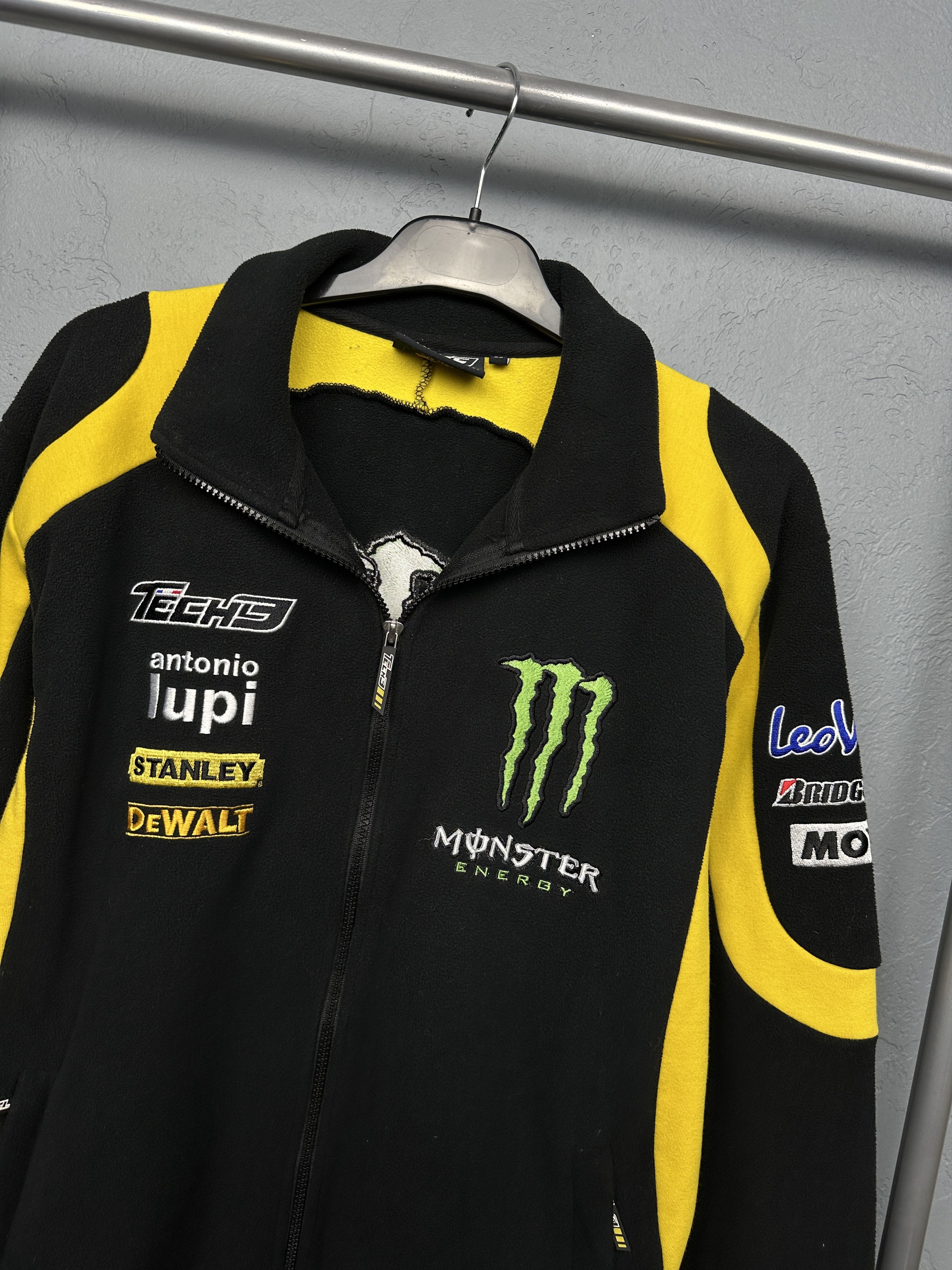 Vintage Tech3 Monster Racing Team Vintage Mens Fleece Jacket Y2K Size US XS / EU 42 / 0 - 2 Thumbnail
