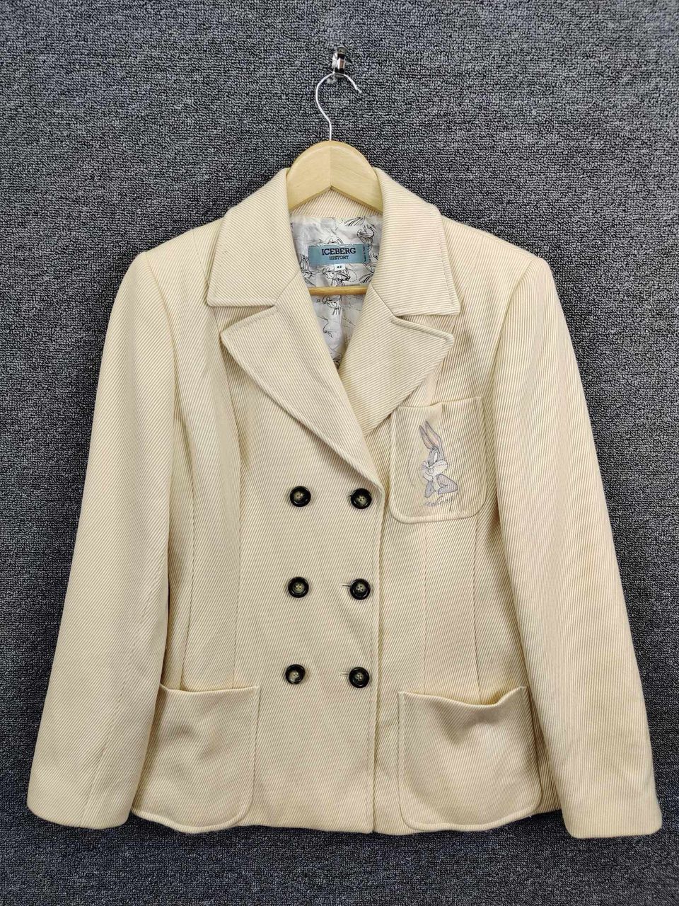 Iceberg Vintage 90's Iceberg History Bug Bunny Double Breasted Coat Size US M / EU 48-50 / 2 - 1 Thumbnail