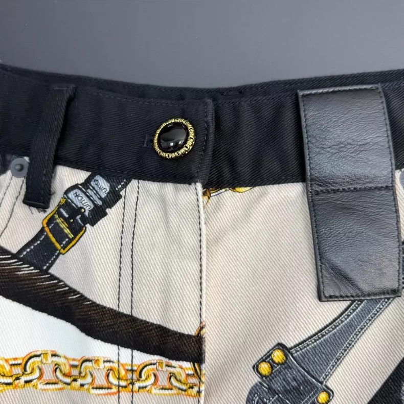 Louis Vuitton Louis Vuitton Khaki leather belt chain patterned presbyopic Size 37" - 8 Thumbnail