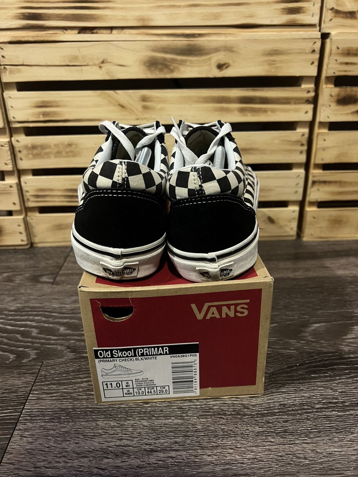 Vans Vans Old Skool Black Checkered Print Sneakers Size 11 Size US 11 / EU 44 - 4 Thumbnail