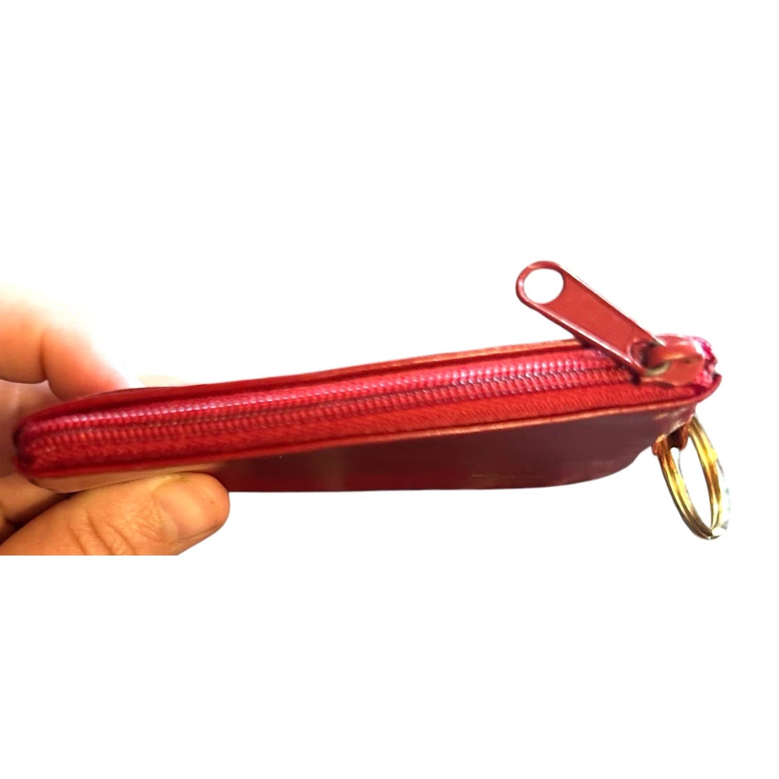 Vintage VINTAGE Buxton Top Grain Cowhide Leather RED Women's Coin & Key Purse 4" x 3.5" Wallet Zip-Around Size S / US 4 / IT 40 - 6 Thumbnail