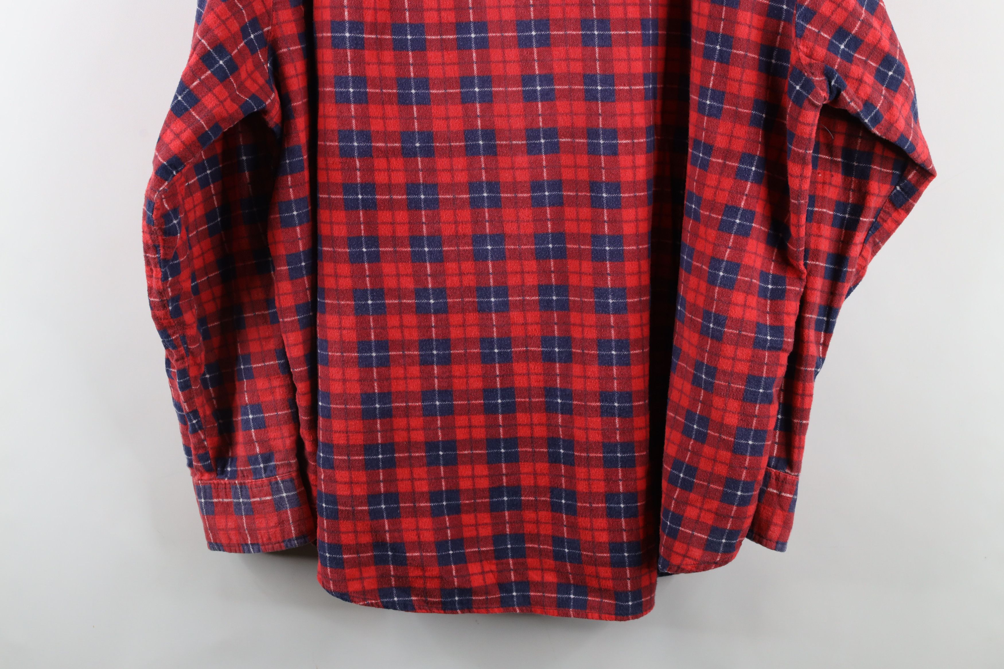 Vintage Vintage 70s Streetwear Flannel Collared Button Shirt Plaid Size US XL / EU 56 / 4 - 11 Thumbnail