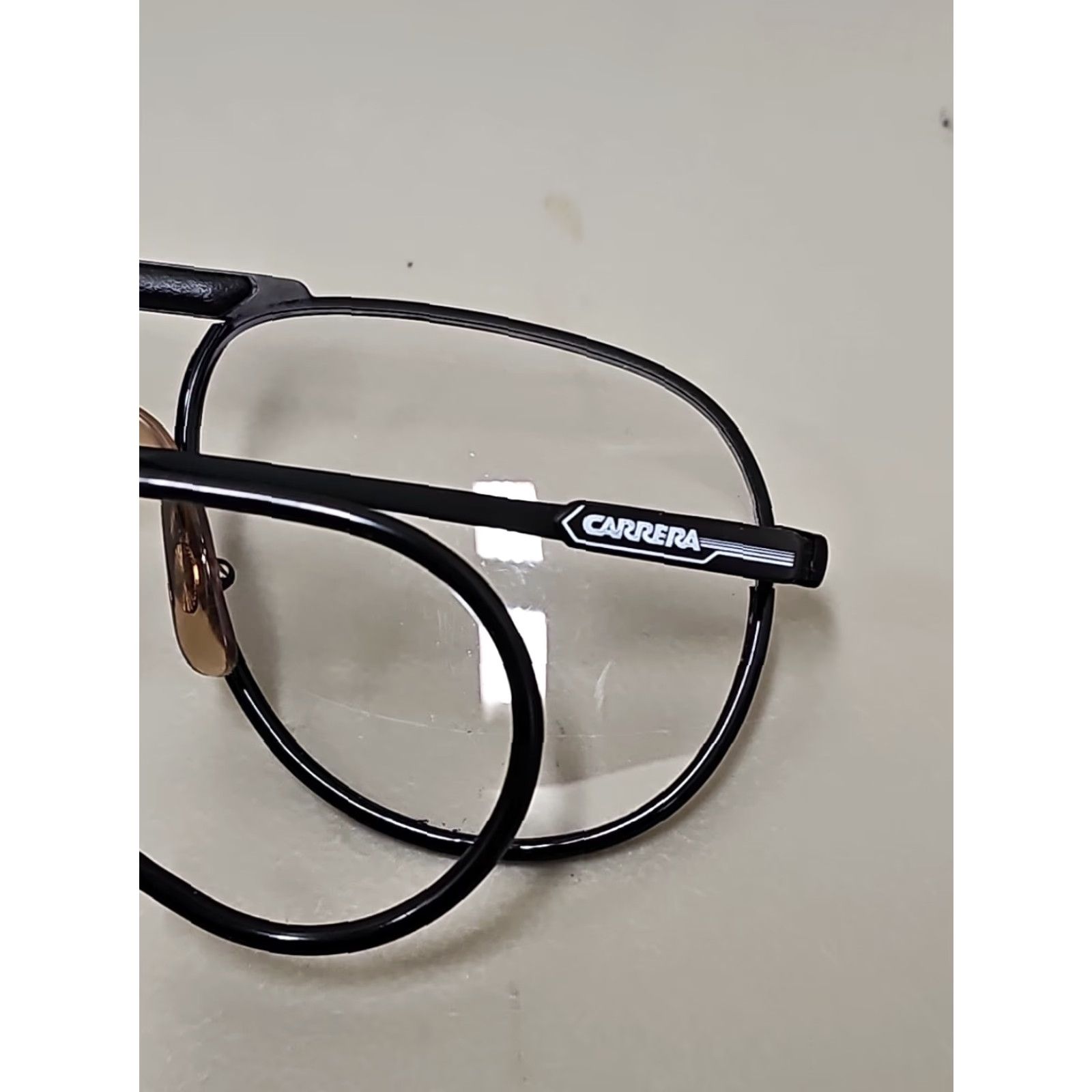 Carrera VINTAGE Carrera Sport 5516 Glasses 1980s Unisex Adults Black Metal Plastic Black Lens Sportswear/Beach 1980s Size ONE SIZE - 7 Thumbnail