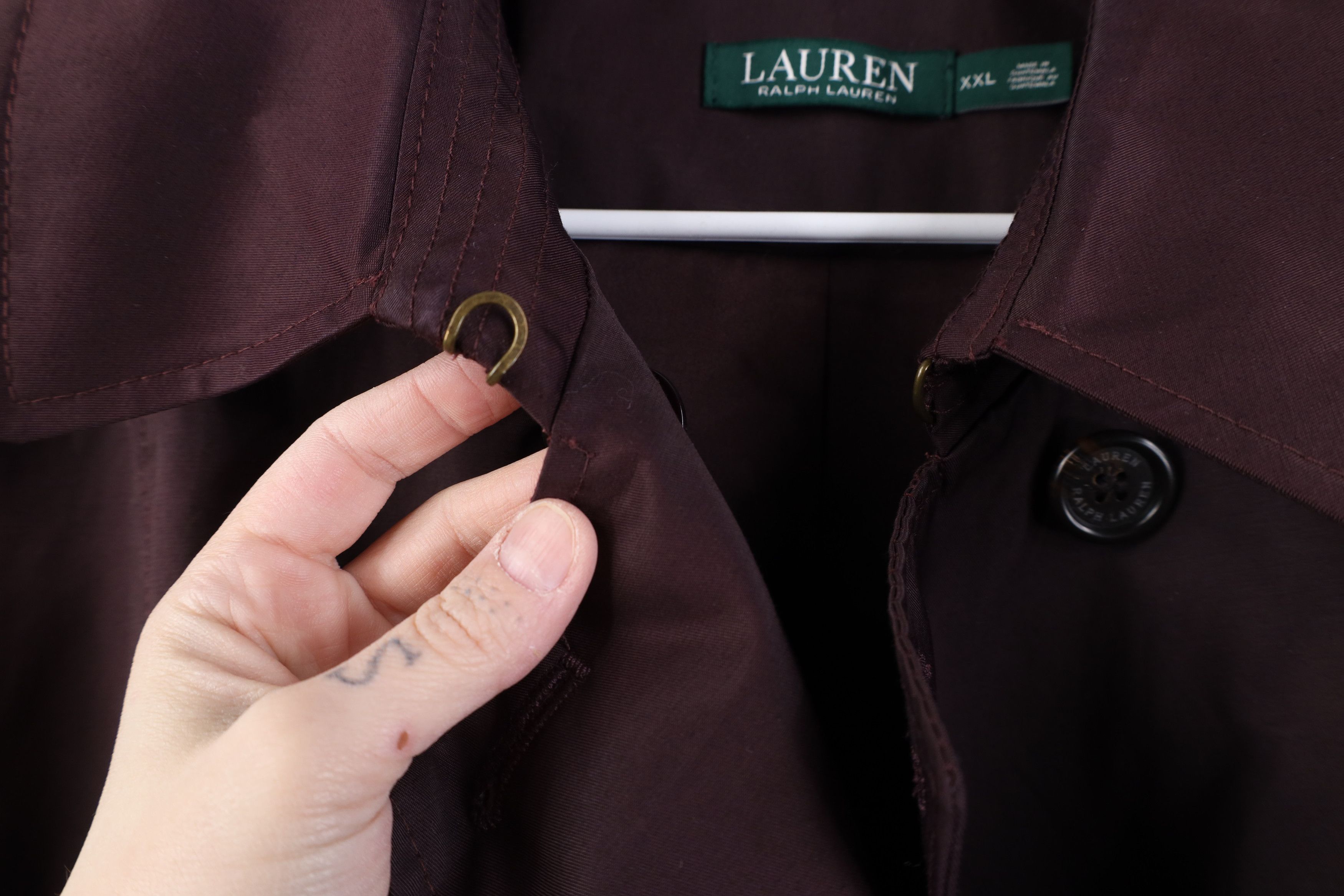 Polo Ralph Lauren Vintage Ralph Lauren Belted Trench Coat Rain Jacket Purple Size XXL / US 16-18 / IT 52-54 - 12 Thumbnail