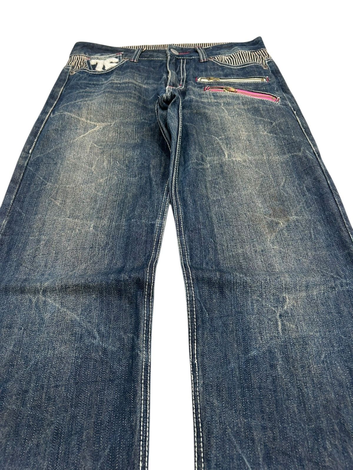Le Grande Bleu (L.G.B.) Double Clutch Japan Brand Washed Clawn Mark Shoes Pocket Size US 31 - 4 Thumbnail
