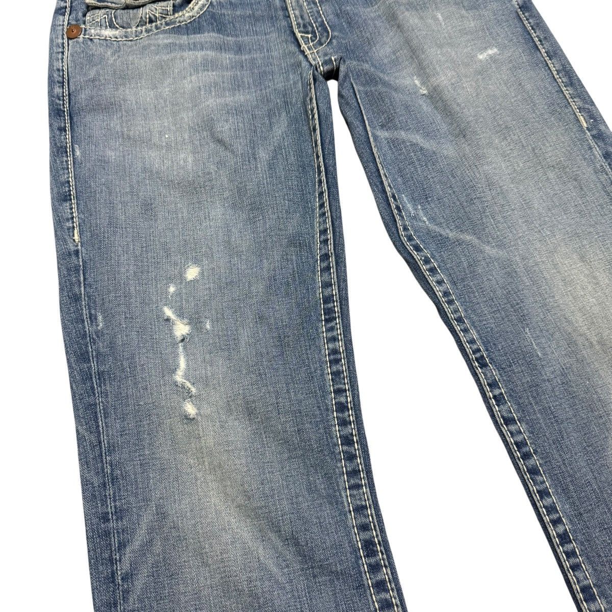 True Religion Vintage True Religion Denim Flare Jeans Distressed Size US 33 - 9 Thumbnail