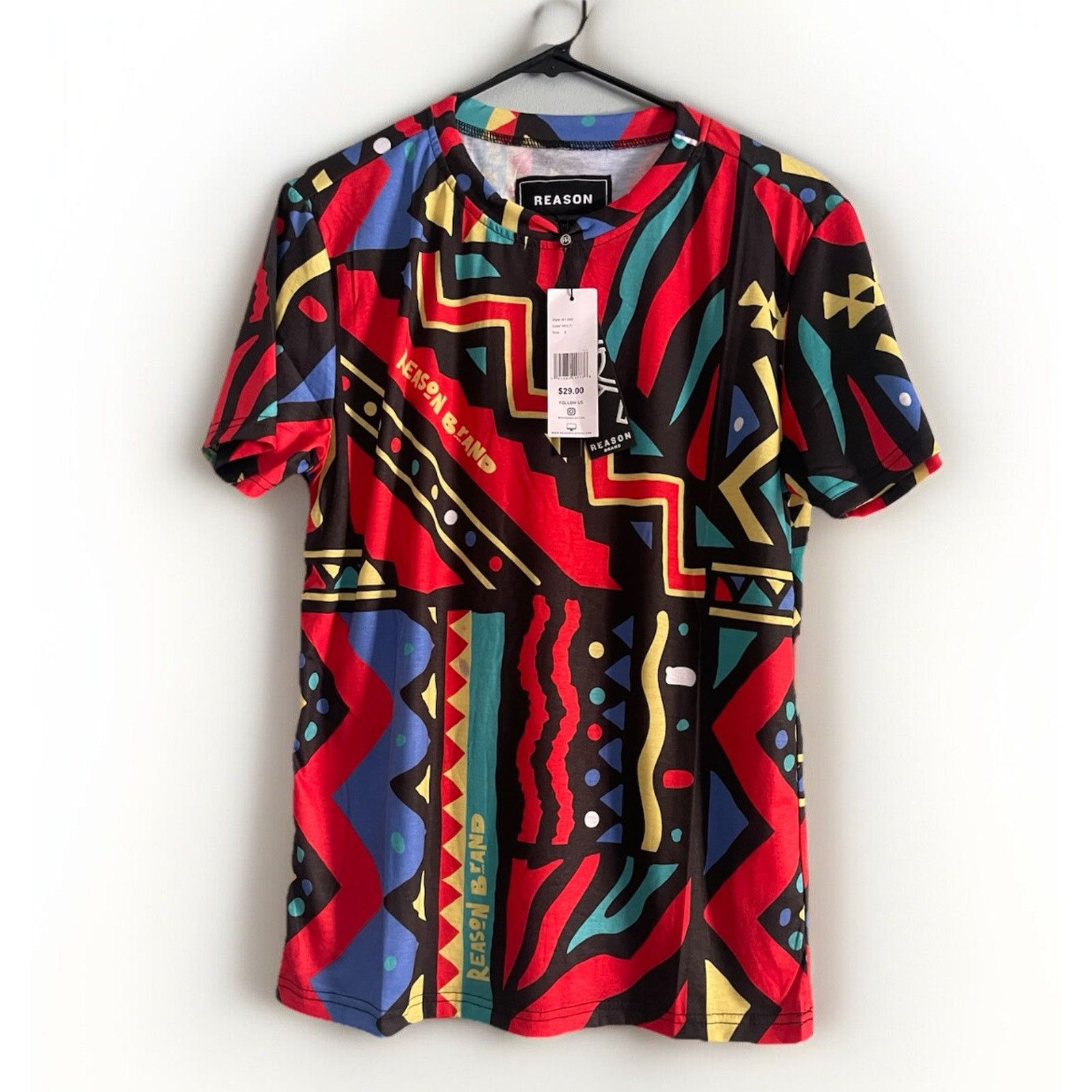 Reason NWT REASON Brand | Mens T Shirts | Multi Colored| Martin Size US S / EU 44-46 / 1 - 1 Thumbnail