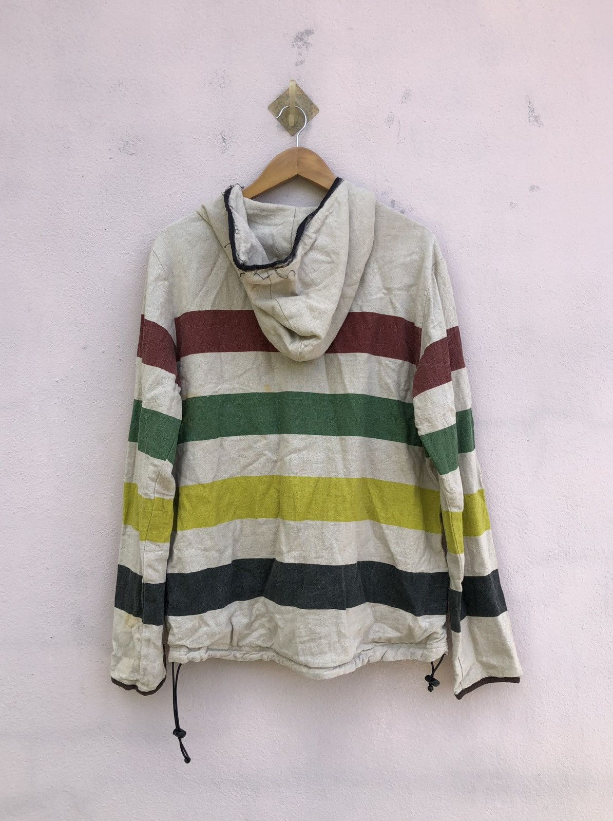 go slow caravan Go slow Caravan Hemp Stripe Hooded Jacket Size US M / EU 48-50 / 2 - 18 Thumbnail