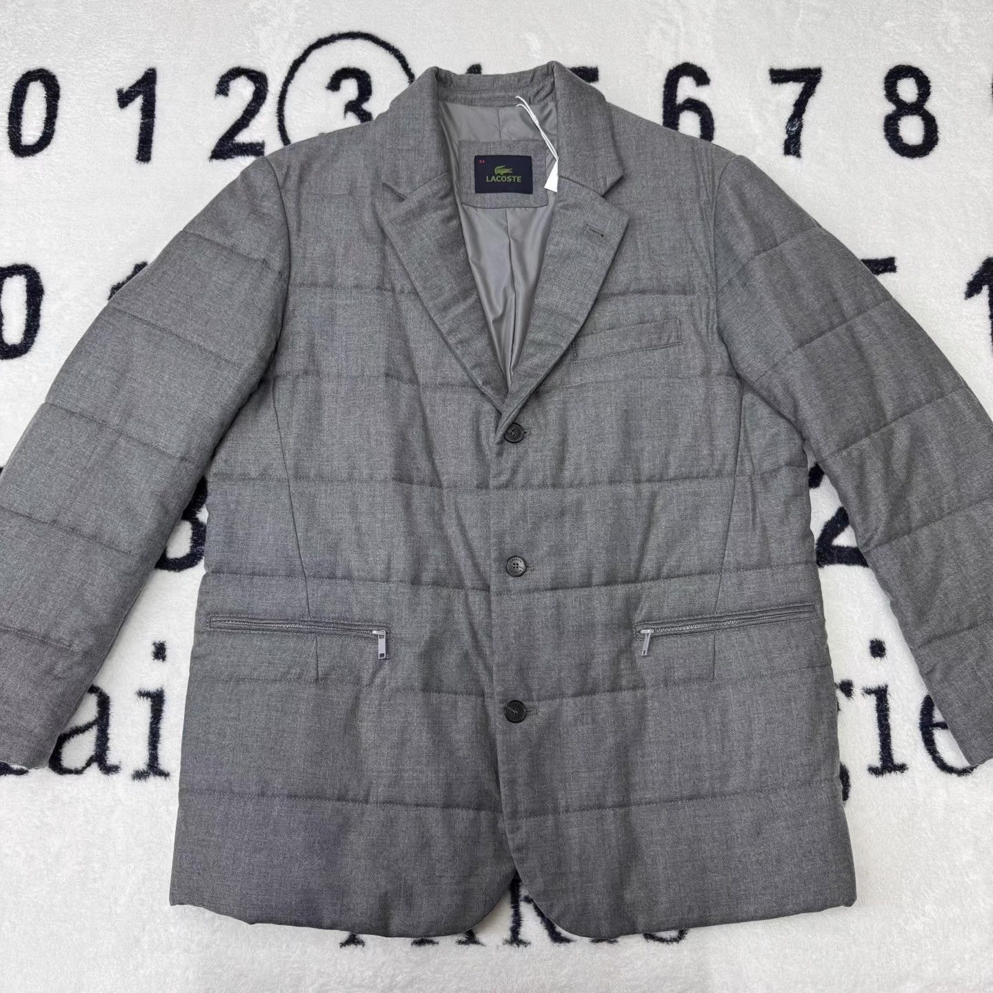 Lacoste Lacoste Grey Blazer Style Padded Coat Q10 Size 52R - 1 Thumbnail