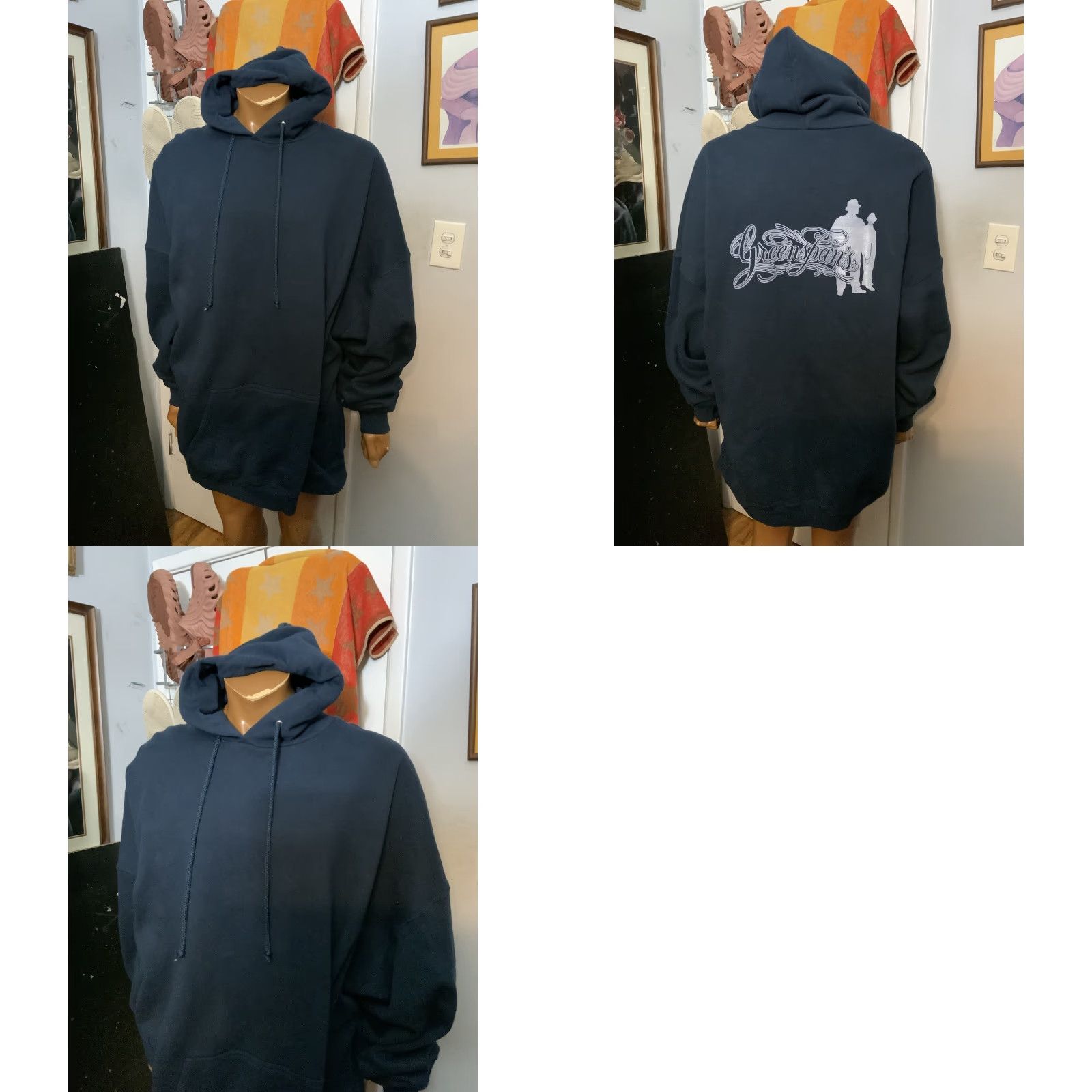 Vintage VINTAGE Greenspan’s Last OG Store South Gate Chicano Graphic Pullover Hoodie 5XL Men Navy Blue Pullover Alstyle 90/10 Classic Graphic Mens Hoodie Size US XXL / EU 58 / 5 - 8 Thumbnail