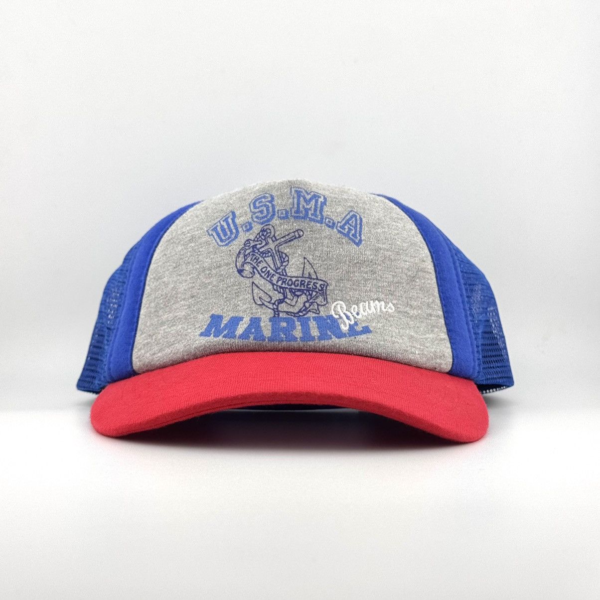 Beams Plus Beams Japan USMA Marine Trucker Mesh Cap Anchor Logo Hat Size ONE SIZE - 1 Thumbnail