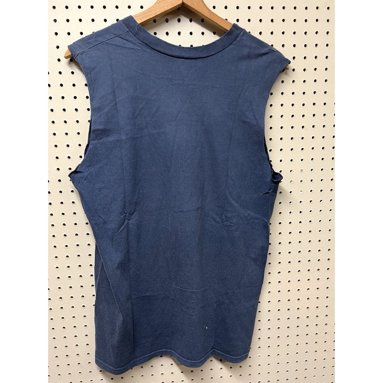 Vintage VINTAGE Crazy Shirts T-Shirt M Men Beach Hawaii Distressed Blue Sleeveless Crew Neck Cotton Graphic Print 90s? Size US M / EU 48-50 / 2 - 2 Thumbnail