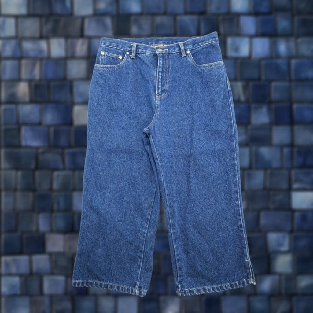 Vintage Vintage STO 90s Y2K Blue Denim Capri Jeans Women’s Size 10P Petite 100% Cotton STO Jeans Capri Women’s 90s Size 32" / US 10 / IT 46 - 1 Thumbnail