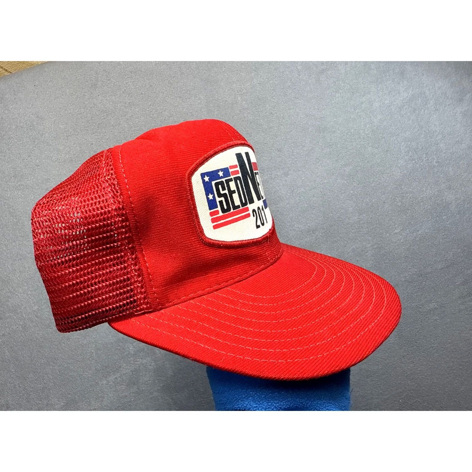 Vintage Vintage Reynolds Cap Red Trucker Snapback USA made Sedneth 201 Size ONE SIZE - 3 Thumbnail